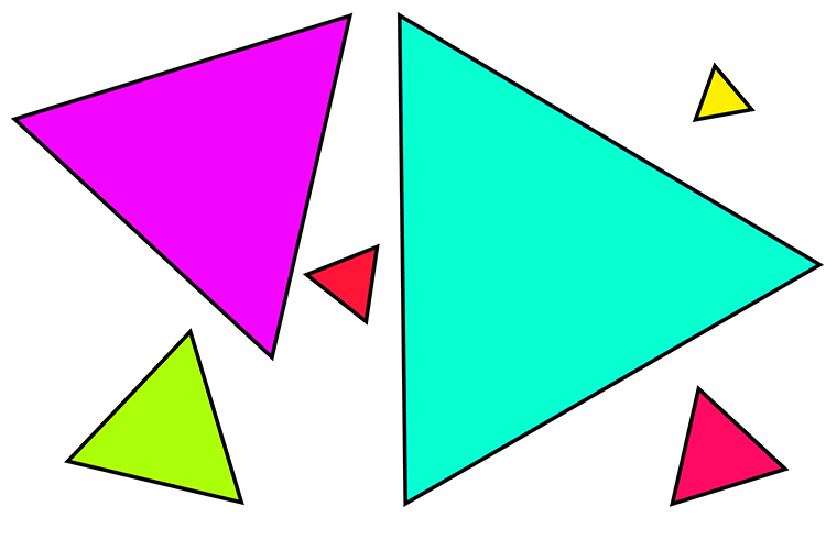 Equilateral shapes have the same proportions such as same side length and some internal angles of corners